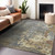 10' X 14' Taupe Gray And Beige Abstract Washable Indoor Outdoor Area Rug - 880016868555