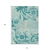 10' X 14' Teal Blue Aqua And Beige Floral Washable Indoor Outdoor Area Rug