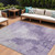 10' X 14' Plum And Purple Abstract Washable Indoor Outdoor Area Rug - Plum, Purple