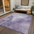 10' X 14' Plum And Purple Abstract Washable Indoor Outdoor Area Rug - Plum, Purple