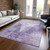 10' X 14' Plum And Purple Abstract Washable Indoor Outdoor Area Rug - Plum, Purple