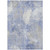 9' X 12' Denim Blue And Ivory Floral Washable Indoor Outdoor Area Rug - Denim Blue, Ivory