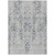 8' X 10' Gray Black And Green Floral Washable Indoor Outdoor Area Rug