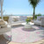 8' Pink Ivory And Gray Round Floral Washable Indoor Outdoor Area Rug