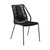 Set of Two 22" Black Metal Outdoor Dining Chair