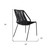 Set of Two 22" Black Metal Outdoor Dining Chair