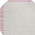 8' Pink And Ivory Round Striped Washable Indoor Outdoor Area Rug Transitional Style - Pink, Ivory Color