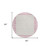8' Pink And Ivory Round Striped Washable Indoor Outdoor Area Rug Transitional Style - Pink, Ivory Color