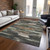 9' X 12' Charcoal Copper And Ivory Abstract Washable Indoor Outdoor Area Rug