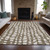 9' X 12' Brown And Ivory Abstract Washable Indoor Outdoor Area Rug - Brown, Ivory