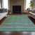 8' X 10' Green And Blush Striped Washable Indoor Outdoor Area Rug