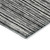 9' X 12' Black And Ivory Striped Washable Indoor Outdoor Area Rug
