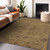8' X 10' Brown And Tan Floral Washable Indoor Outdoor Area Rug