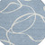 8' Denim Blue And Ivory Round Abstract Washable Indoor Outdoor Area Rug Transitional Style - Denim Blue, Ivory Color