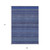 9' X 12' Navy Blue Striped Washable Non Skid Indoor Outdoor Area Rug