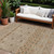 10' X 14' Brown And Beige Geometric Washable Indoor Outdoor Area Rug Transitional Style - Brown, Beige Color