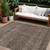 8' X 10' Coffee And Ivory Geometric Washable Indoor Outdoor Area Rug