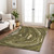 8' X 10' Olive Green And Beige Abstract Washable Indoor Outdoor Area Rug - Olive Green, Beige