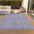 9' X 12' Lavender Sage And Ivory Geometric Washable Indoor Outdoor Area Rug
