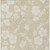 9' X 12' Beige And Ivory Floral Washable Indoor Outdoor Area Rug