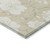 9' X 12' Beige And Ivory Floral Washable Indoor Outdoor Area Rug