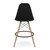 28" Black And Brown Heavy Duty Plastic And Solid Wood Counter Height Bar Chair