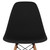 28" Black And Brown Heavy Duty Plastic And Solid Wood Counter Height Bar Chair