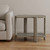 22" Natural Distressed Solid Wood End Table With Shelf