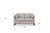 59" Off White And Brown Leather Loveseat