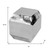 20" Silver Stainless Steel Square Block End Table