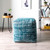 18" Blue Abstract Pouf Ottoman
