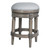 26" Gray Solid Wood Swivel Backless Counter Height Bar Chair