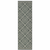 2' X 8' Gray and Ivory Geometric Stain Resistant Indoor Outdoor Area Rug