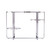 42" Silver Mirrored Glass Oval Cross Leg Console Table With Shelves