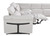 Light Gray Italian Leather Power Reclining U Shaped Twelve Piece Sectional With Console