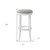 30" Gray And Antiqued White Solid Wood Swivel Backless Bar Height Bar Chair