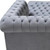 Gray Velvet U Shaped Three Piece Sofa and Chaise Sectional With Toss Pillows