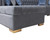 Gray Velvet U Shaped Three Piece Sofa and Chaise Sectional With Toss Pillows