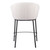 26" Ivory and Black Shearling and Steel Counter Height Bar Chair