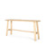 66" Light Brown Solid Wood Trestle Console Table