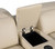 Beige Italian Leather Power Reclining U Shaped Eight Piece Corner Sectional With Console Classic Design