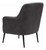 29" Black Faux Leather And Upholstered Tufted Chesterfield Chair