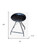 24" Gray Leather and Iron Low Back Counter Height Swivel Bar Chair