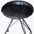24" Gray Leather and Iron Low Back Counter Height Swivel Bar Chair