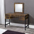 47" Black Mirrored Vanity Table with Mirror With Four Drawers