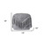 18" Gray Wool Cotton Blend Pouf Ottoman