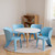 Set Of Four Blue Heavy Duty Plastic Juvenile Chairs