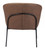 28" Brown And Black Faux Leather And Upholstered Club Chair