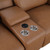 Chestnut Italian Leather Power Reclining U Shaped Ten Piece Corner Sectional With Console