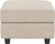 26" Beige and Black Corduroy Storage Ottoman
